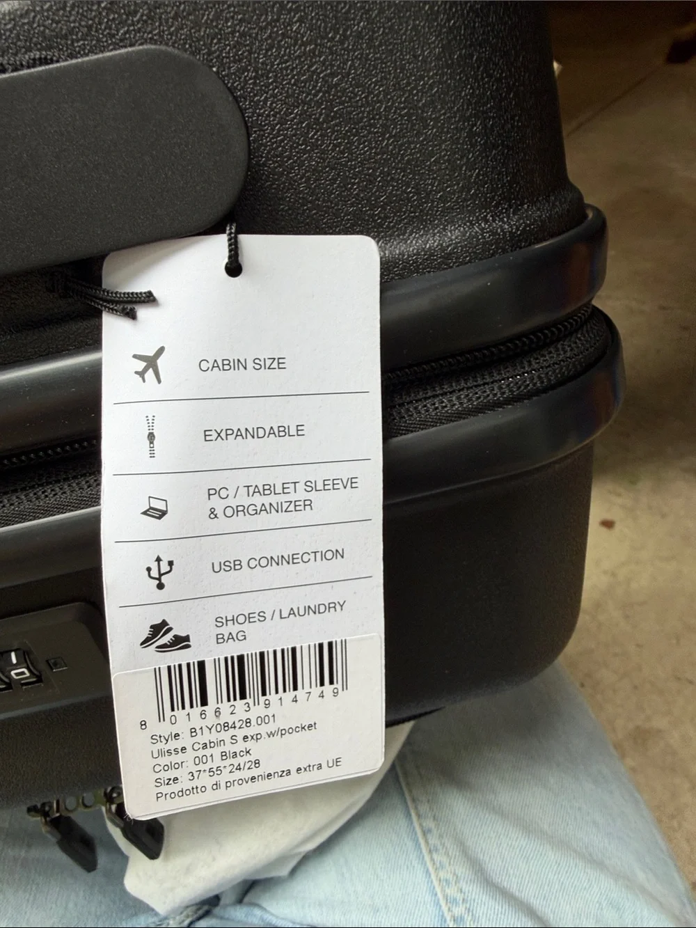 New by brics Travel Black Carry-On Spinner Suitcase - Ulisse 37